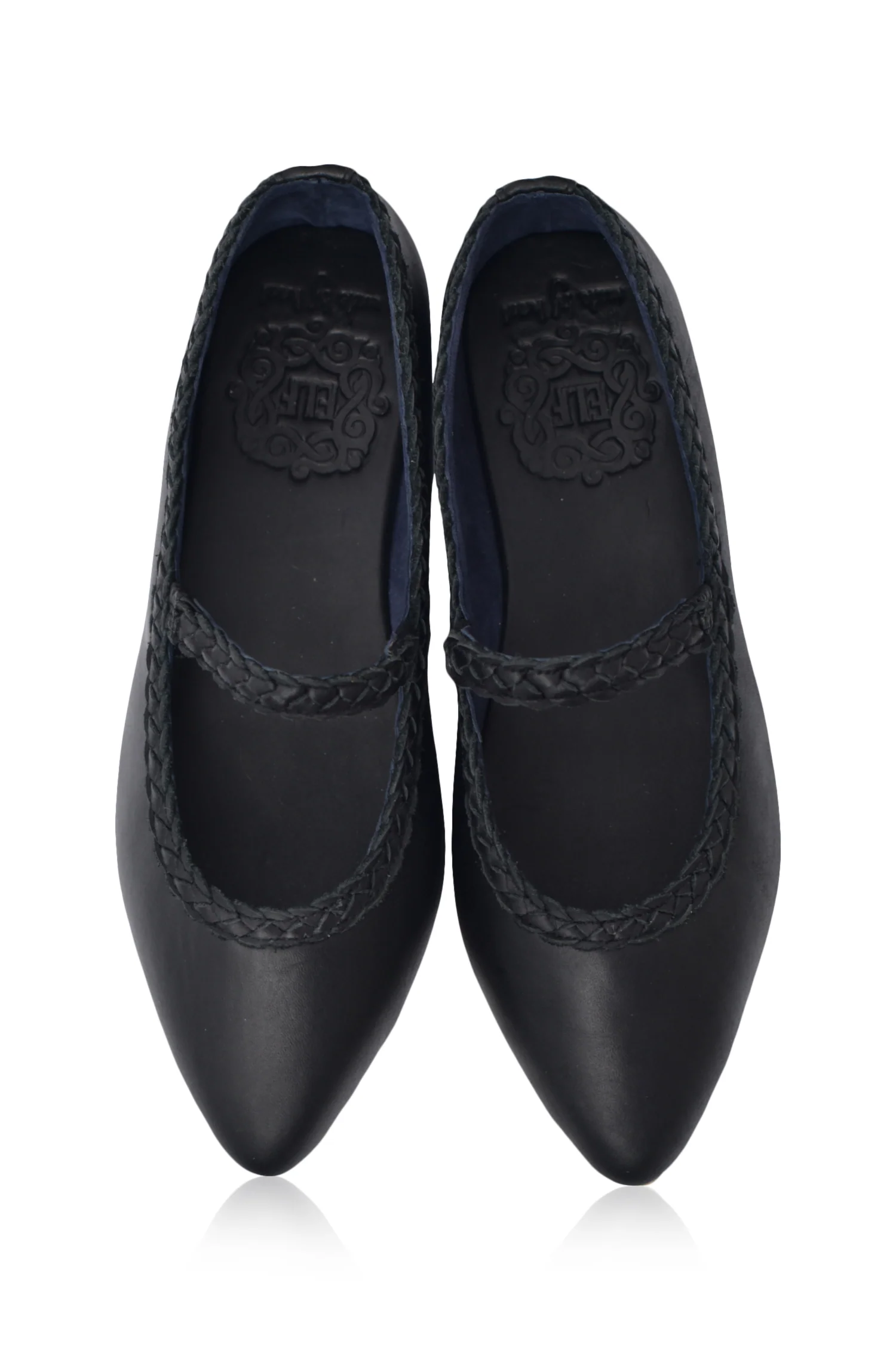Amara Pointed Toe Leather Flats with Braids (Sz. 7.5) - Image 5
