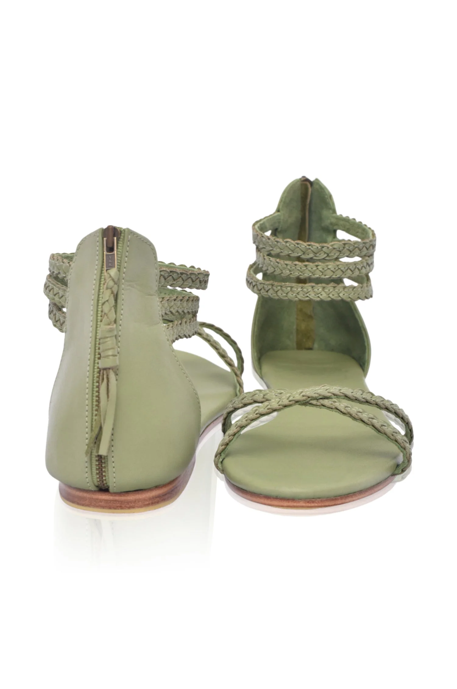 Calypso Braided Leather Sandals - Image 3