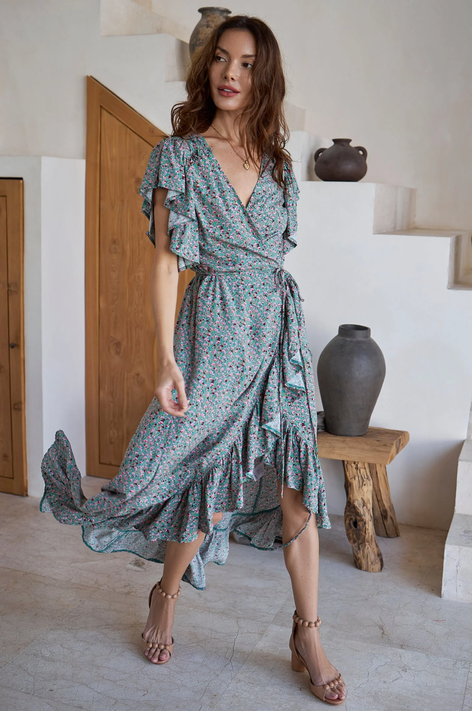 Carmen Wrap Maxi Dress (Sale) - Image 23
