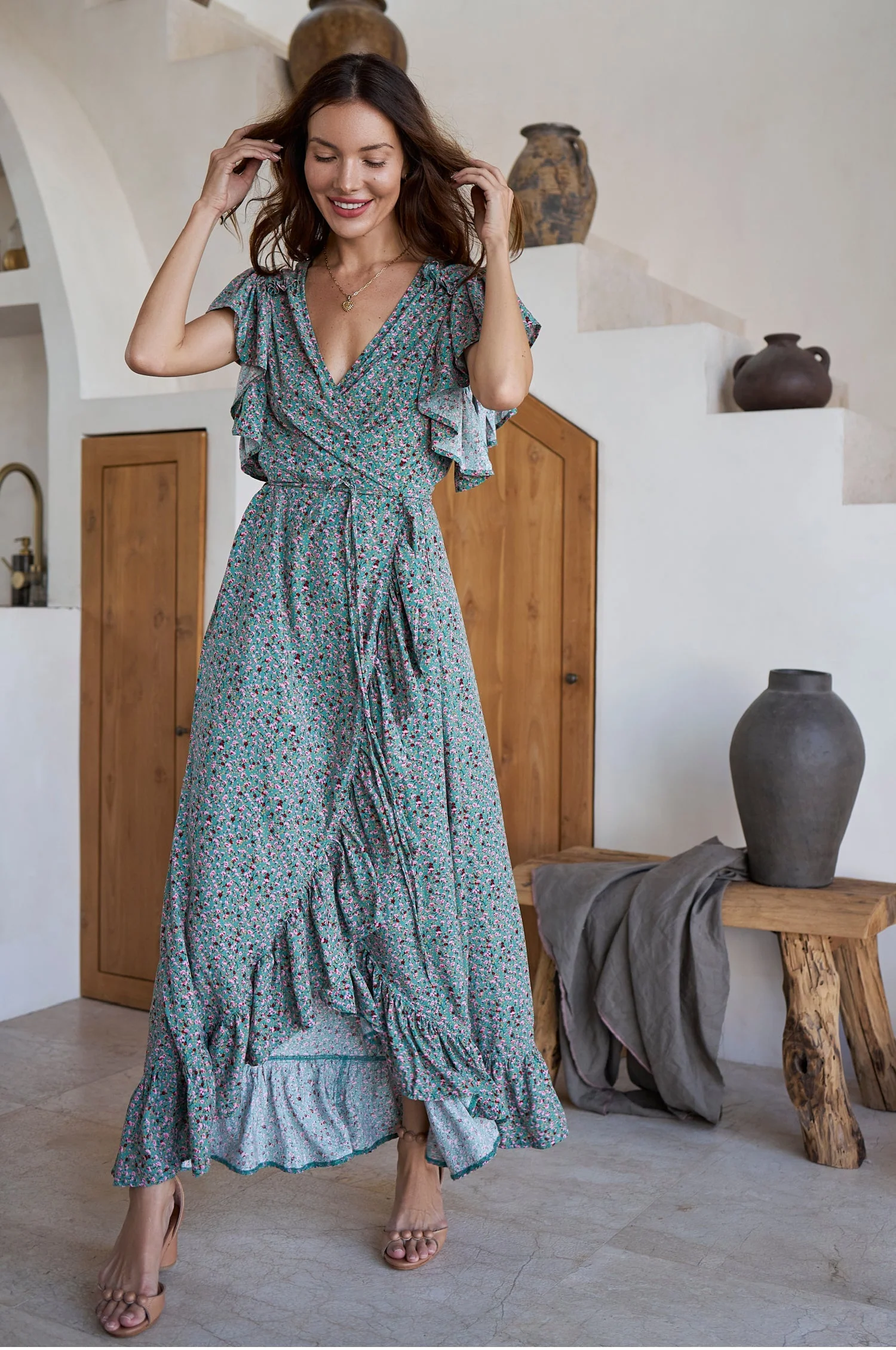 Carmen Wrap Maxi Dress (Sale) - Image 24