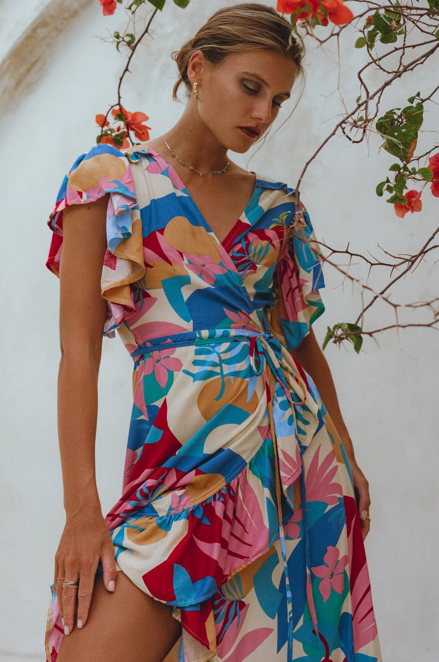 Carmen Wrap Maxi Dress (Sale) - Image 43