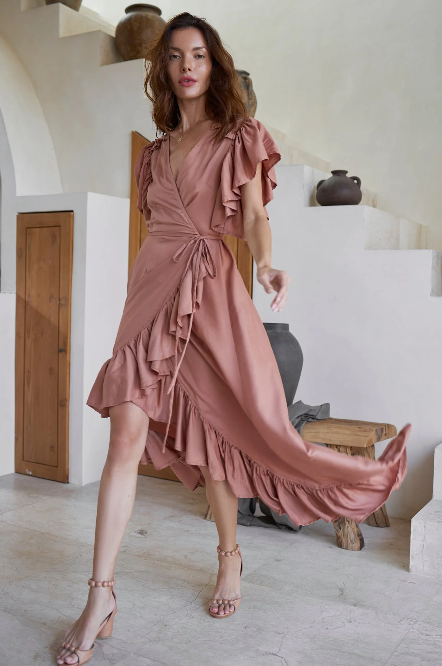 Carmen Wrap Maxi Dress (Sale) - Image 43