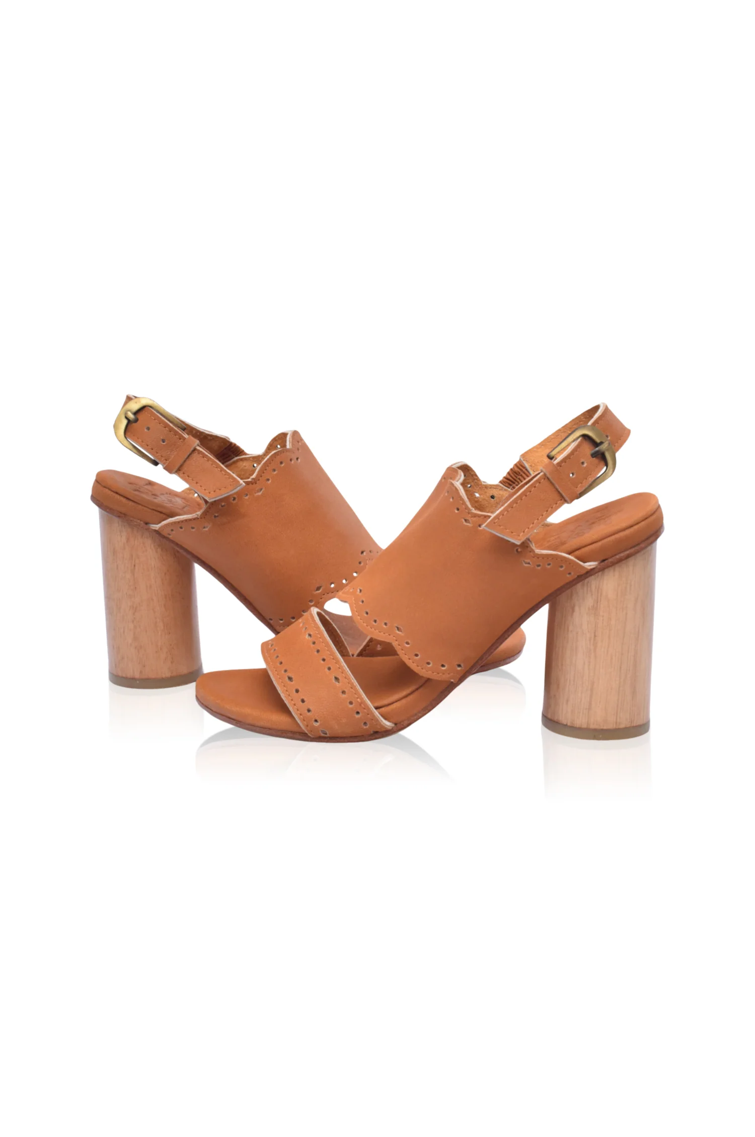 Crystal Glow Leather Heels (Sz. 5.5 & 13) - Image 4