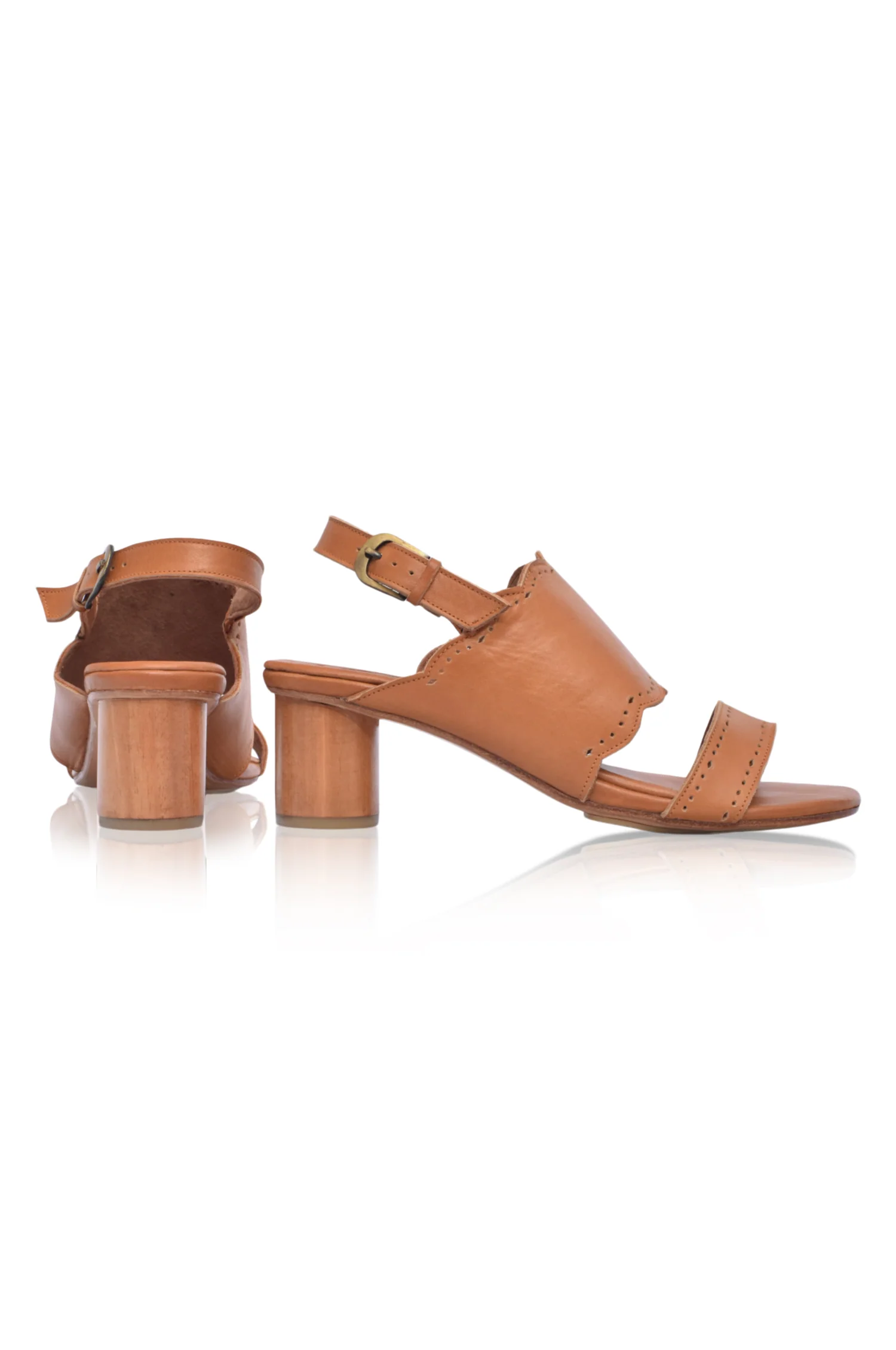 Crystal Glow Leather Heels (Sz. 5.5 & 13) - Image 5