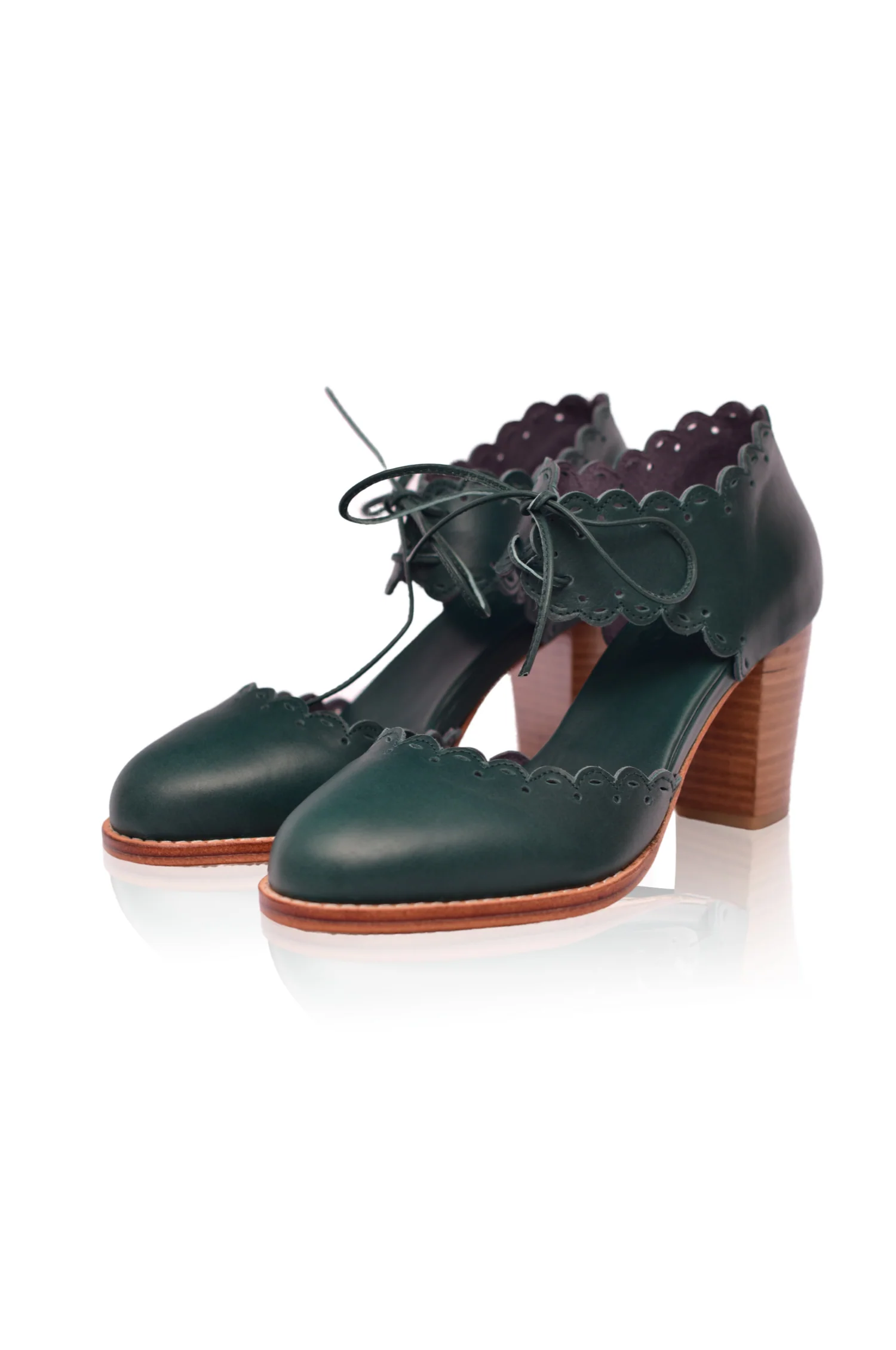 Dance Queen Leather Heels (Sz. 6 & 12) - Image 3