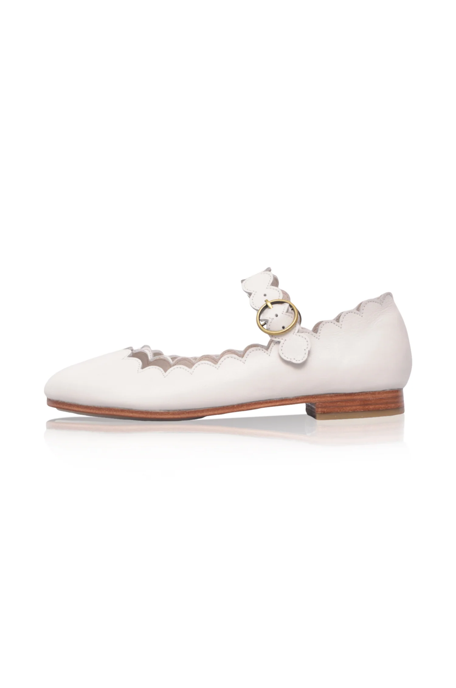 Mia Rosa Scalloped Mary Jane Flats - Image 3
