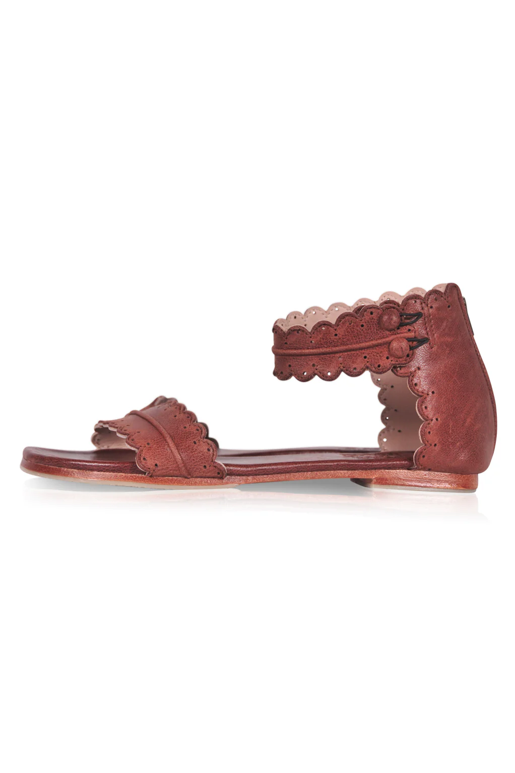 Midsummer Scalloped Leather Sandals - Image 3