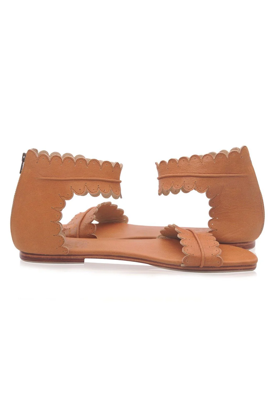 Midsummer Scalloped Leather Sandals - Image 10