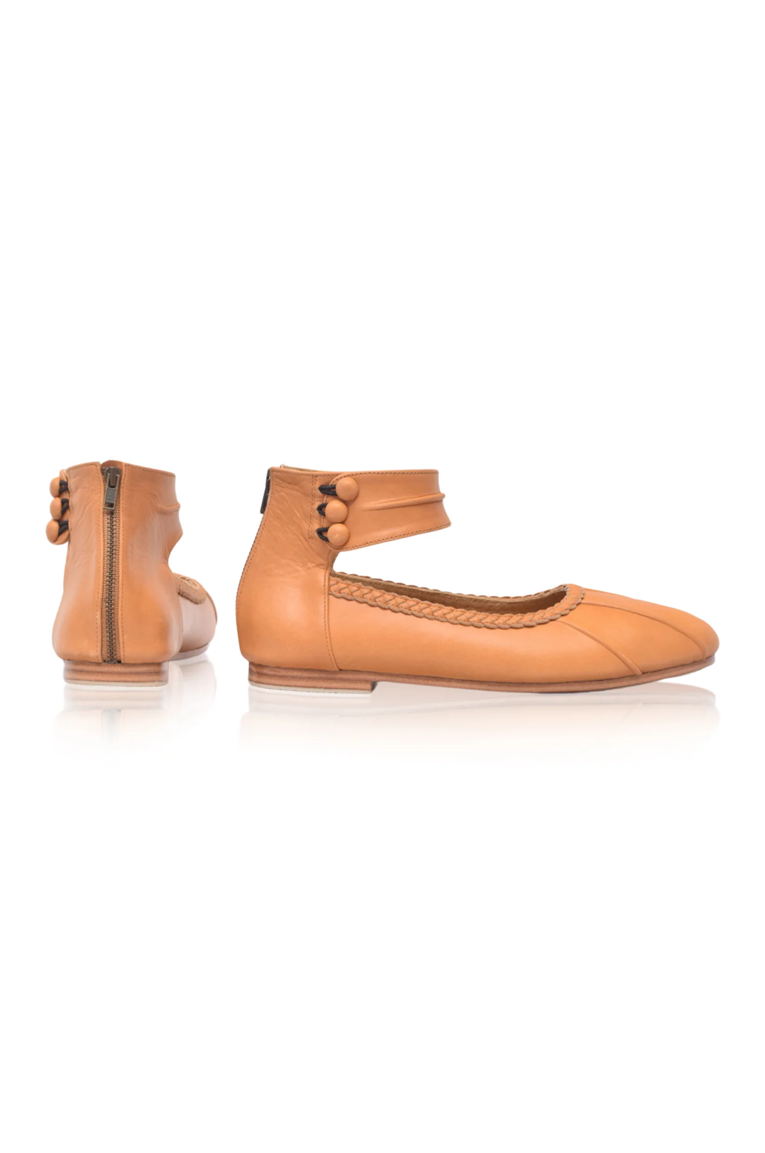 Muse Ankle Strap Leather Ballet Flats (Sz. 4-10.5) - Image 5