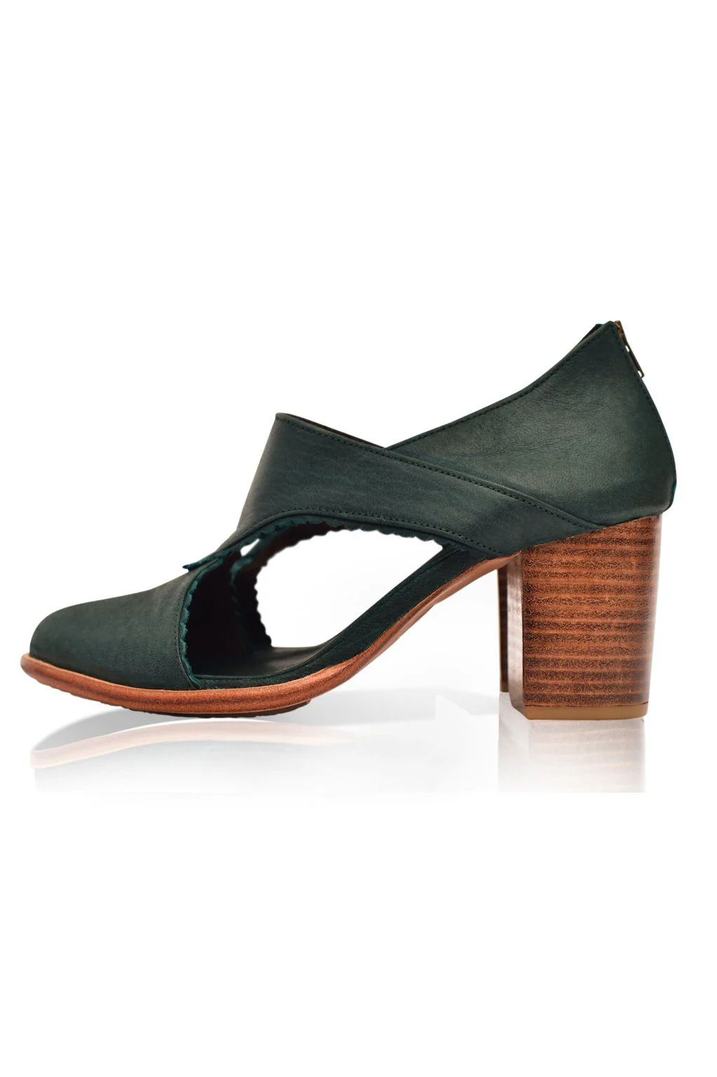 Rain Kiss Leather Heel Booties - Image 9