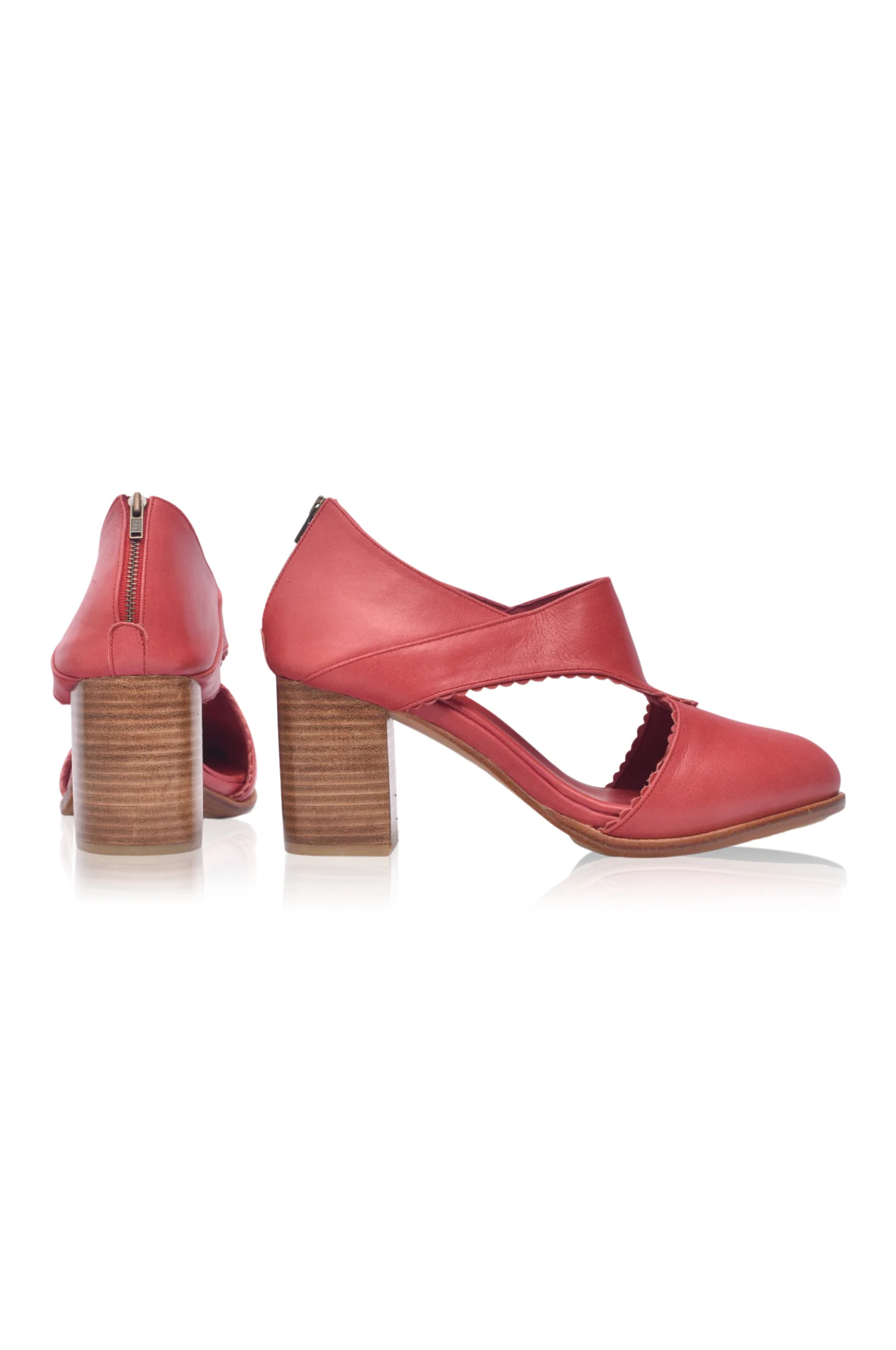 Rain Kiss Leather Heel Booties (Sz. 6 & 8) - Image 5