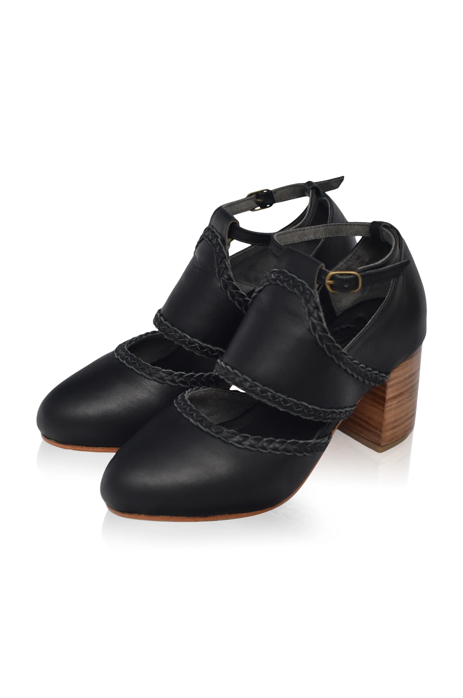 Serenity Leather Heels (Sz. 10.5) - Image 5
