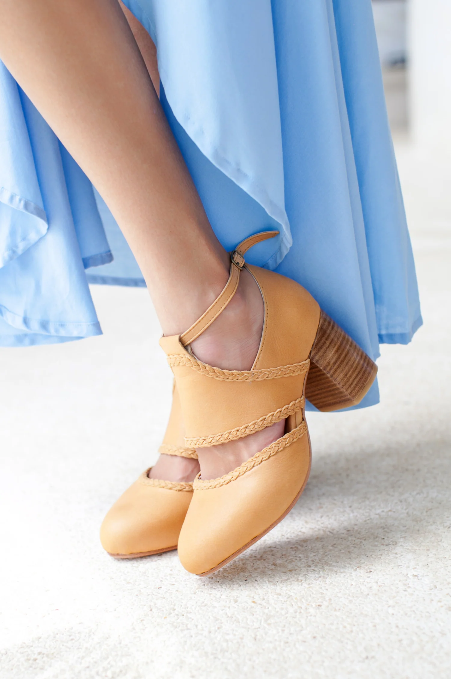 Serenity Leather Heels (Sz. 10.5) - Image 7