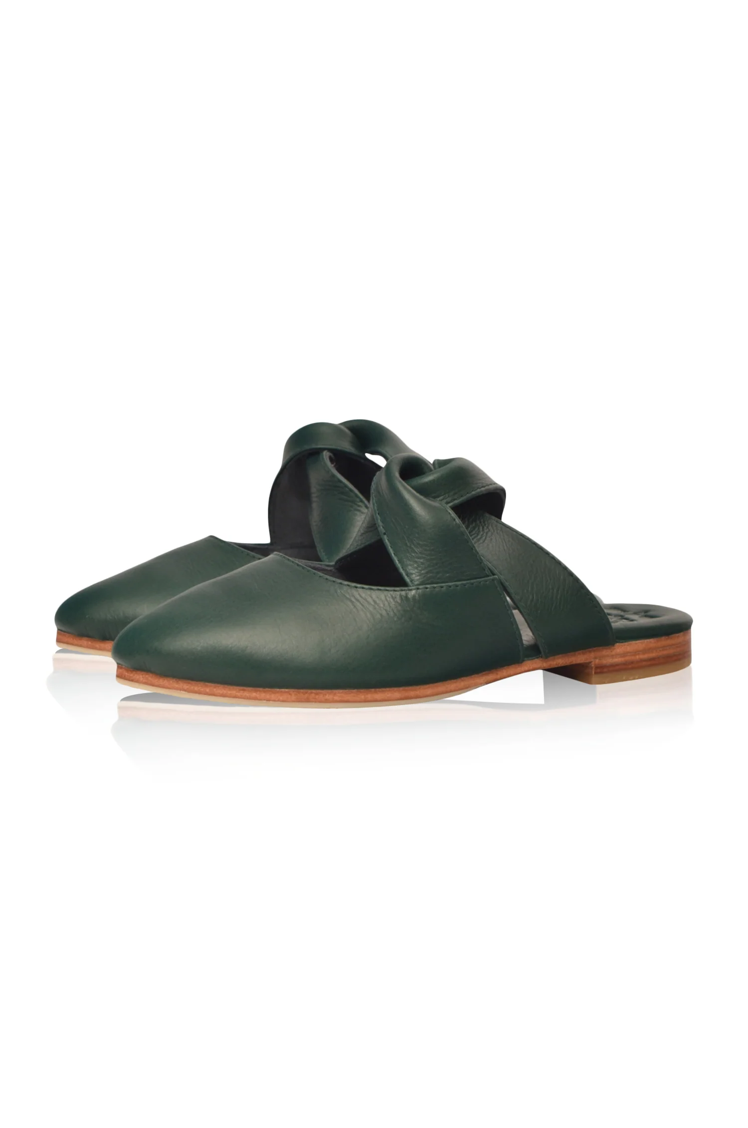 Taj Mahal Pointy Toe Leather Mules - Image 4