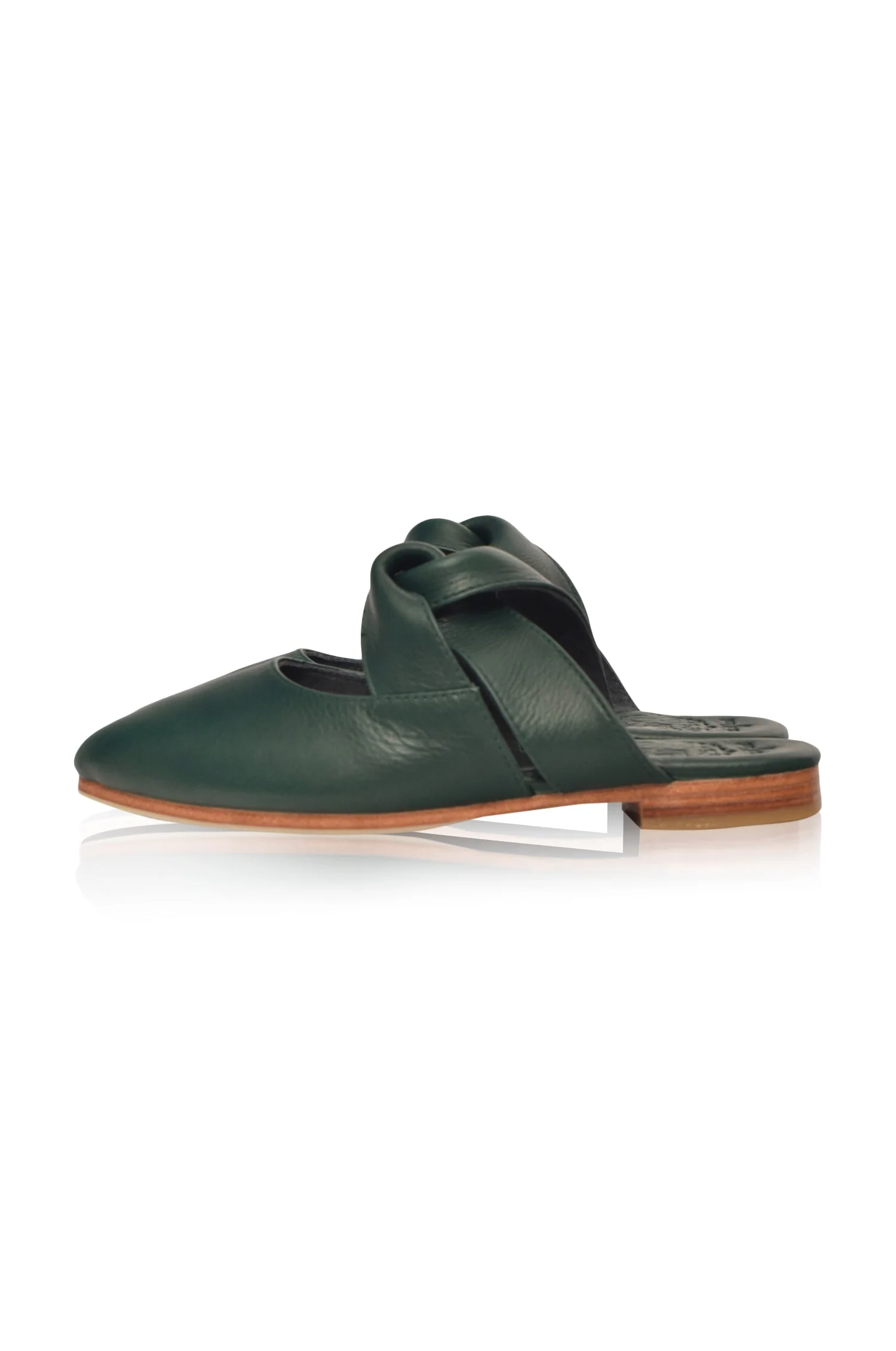 Taj Mahal Pointy Toe Leather Mules - Image 10
