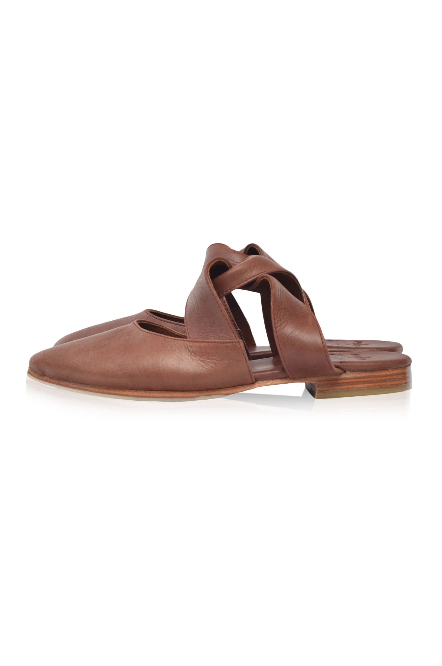 Taj Mahal Pointy Toe Leather Mules - Image 8