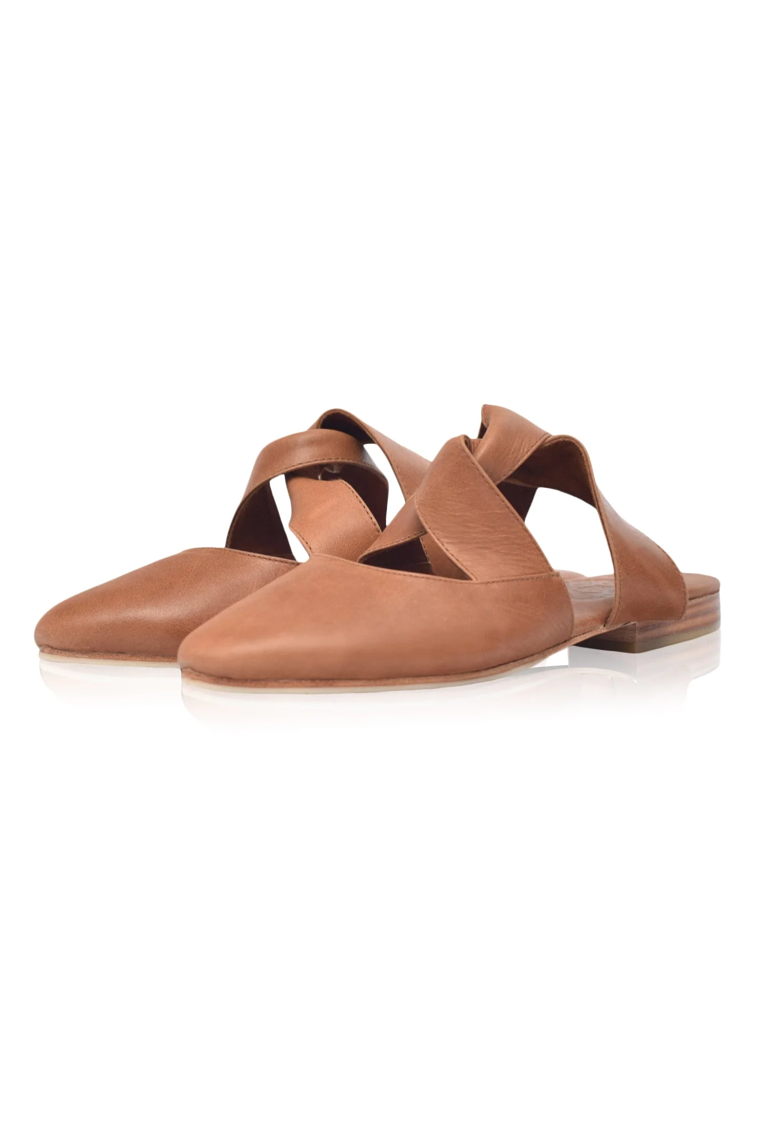 Taj Mahal Pointy Toe Leather Mules - Image 9