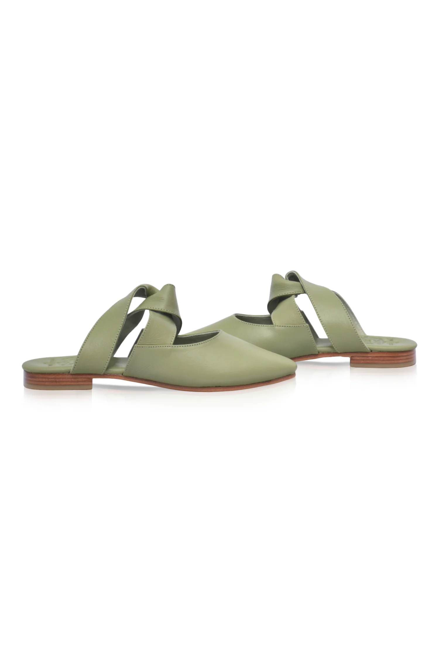 Taj Mahal Pointy Toe Leather Mules (Sz. 10) - Image 4
